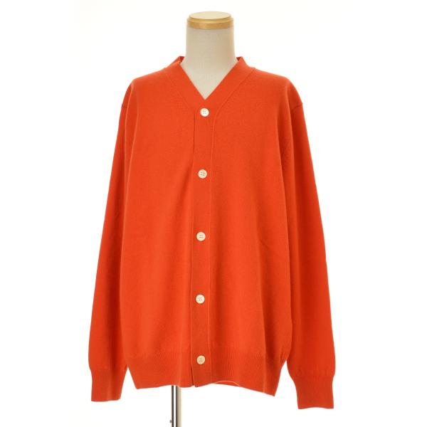 tricot COMME des GARCONS トリコ コム デ ギャルソン 89AW ラウンドテール ボタンフック 長袖カーディガン オレンジ レディース TB-050030 AD1989 kanful_g006321622