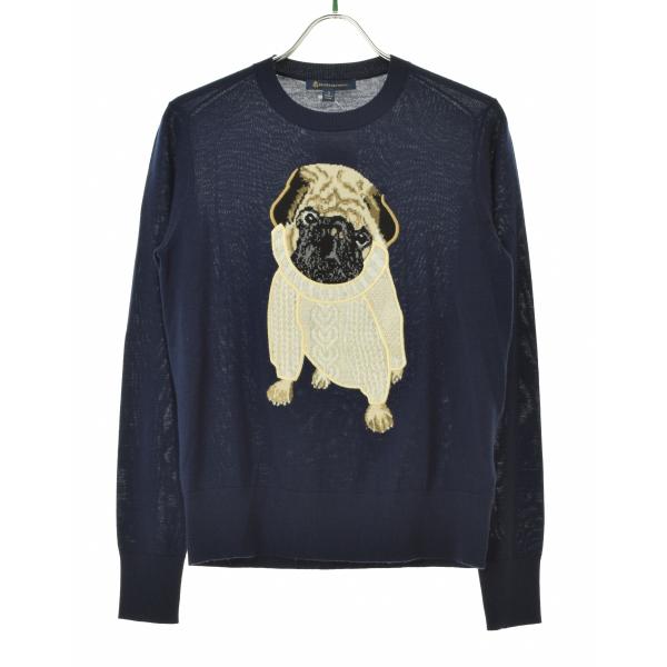 BROOKS BROTHERS（ブルックスブラザーズ） パグ ドッグ刺繍 長袖ニット