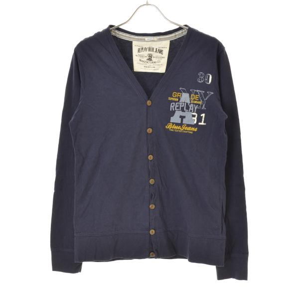 REPLAY / リプレイ Athletic Fit コットン 長袖カーディガン