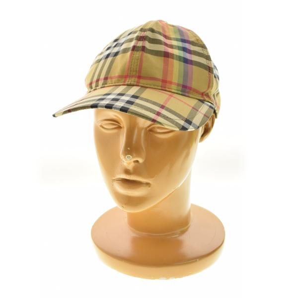 バーバリー  4077526 レインボーチェック総柄キャップ メンズ M/L BURBERRY（バーバリー） 4077526 レインボーノバチェック キャップ