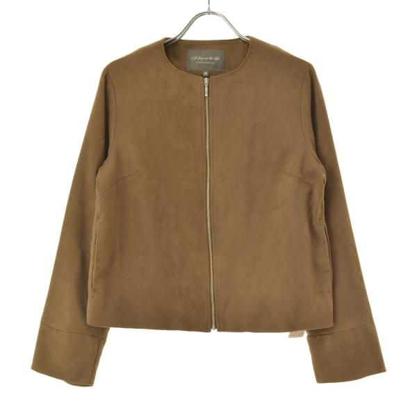 UNITED ARROWS / ユナイテッドアローズ A DAY IN THE LIFE 6325-699-0278 フェイクスウェード ノーカラー レザージャケット