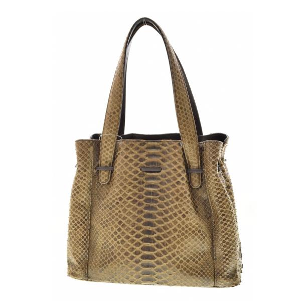 TOP COLLECTION JRA認証 パイソン柄 ハンドバッグ : ブランド古着の