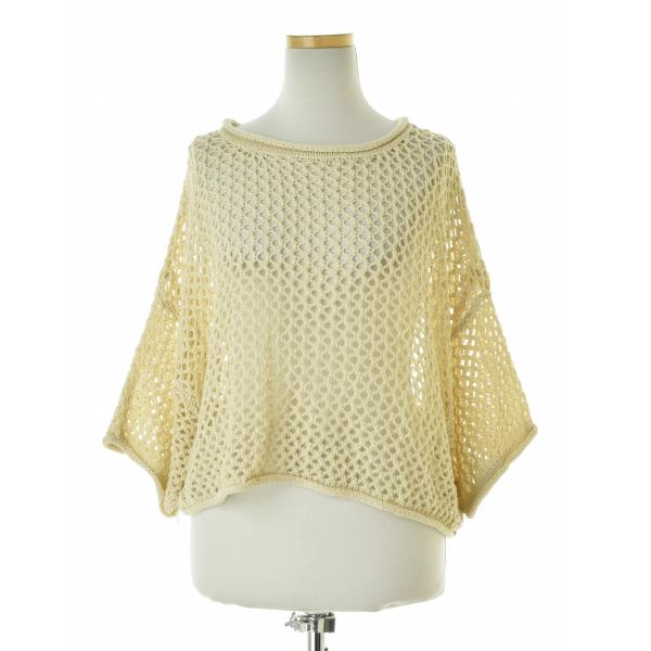 ANGIE / アンジー 194-061-1211 透かし編みクロップド 半袖カットソー