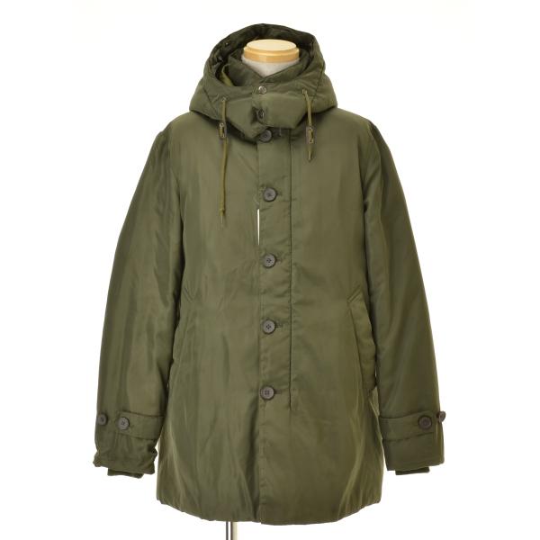 Navy フード付き 中綿 コート