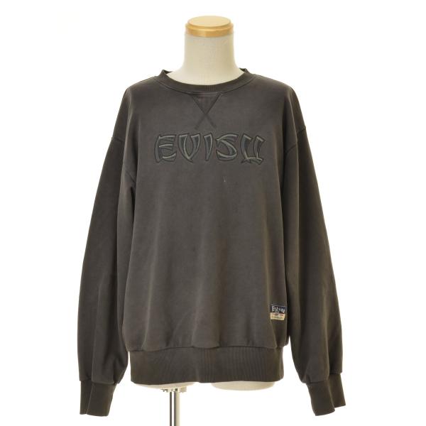 EVISU / エヴィス 仏頭とロゴ刺繍 リラックスフィット 長袖スウェット