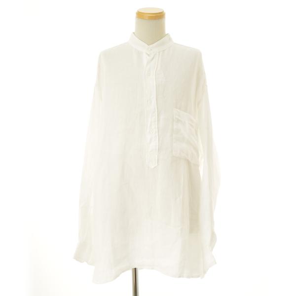 COMOLI / コモリ 25SS B01-02007 リネンWクロス プルオーバー 長袖