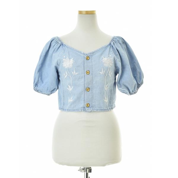 SHEIN / シーイン DAZY 刺繍 エンブロダリー 半袖ブラウス