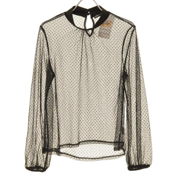 SHEIN / シーイン ドットチュールレース 長袖カットソー