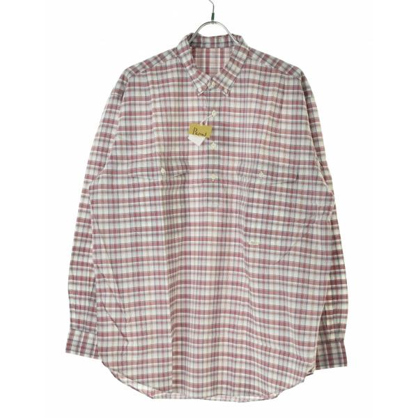 PAPAS / パパス D0421FBC40 チェックボタンダウンプルオーバー 長袖