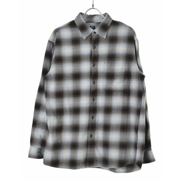 ユニクロ（UNIQLO） フランネルチェック オンブレ 長袖シャツ