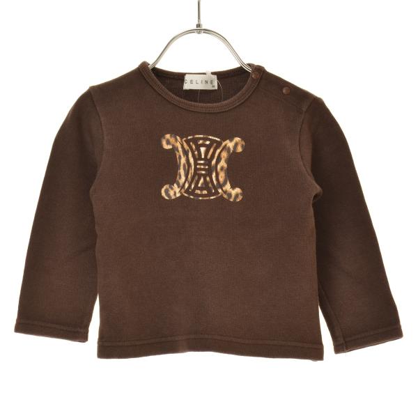 CELINE / セリーヌ リブ レオパードトリオンフ 長袖Tシャツ