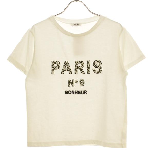 INGNI / イング 231-100472 ナンバリングパールロゴ 半袖Tシャツ