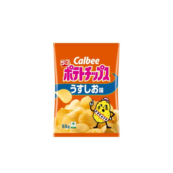 うすしお カルビー（Calbee） ポテトチップス うすしお 55g×16袋 (1ケース