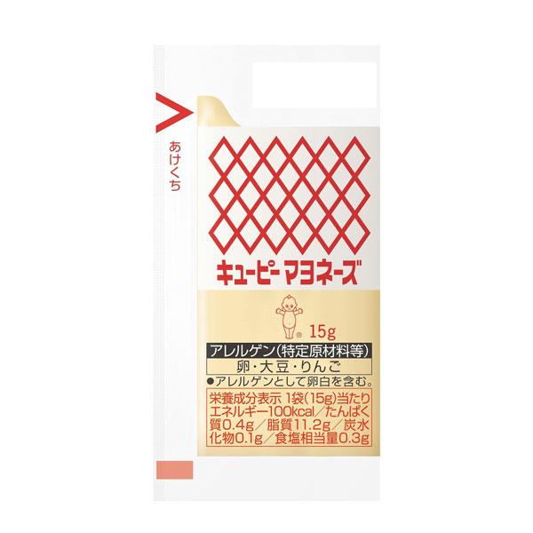 卵黄を使用したコクのあるおいしさで、日本で最も愛用されている代表的なマヨネーズです。弁当、惣菜、珍味等の添付に便利な小袋タイプにしております。たっぷり１５ｇサイズです。内容量：１５ｇ×４０袋（計６００ｇ）