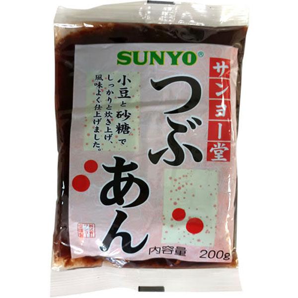 小豆と砂糖でしっかりと炊き上げ、風味良く仕上げました。おしるこ、おはぎ、あんみつなどに簡単にご利用いただけるつぶあんです。内容量：２００ｇ【普通便】