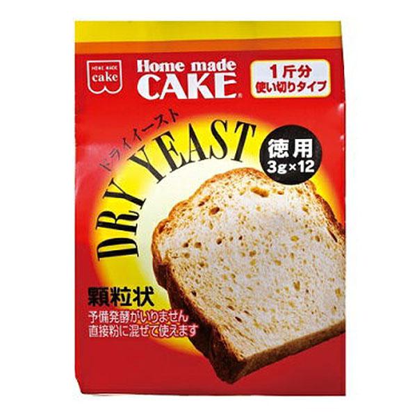 予備発酵なしで直接粉に混ぜて使用できます。ホームベーカリーにも便利な一斤分使い切りタイプです。３ｇ×１２袋入りの嬉しいお徳用タイプです。　内容量：３６ｇ（３ｇ×１２袋）　【普通便】