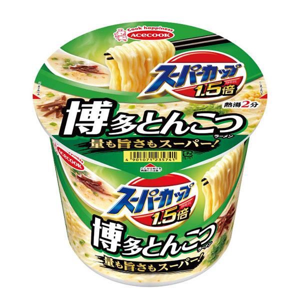 エースコック スーパーカップ 1.5倍 とんこつラーメン 1箱(12食