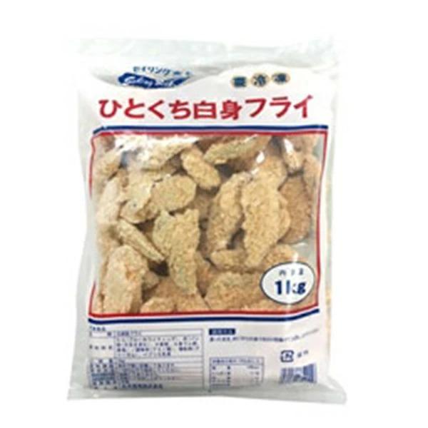 新鮮なタラを使用した食べやすい一口サイズの白身フライです。自然な形や柔らかい食感が特徴です。※１枚切サイズを使用している為、大きさにバラつきがあります。内容量：１ｋｇ（約４０−５０個入）【冷凍】