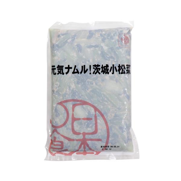 夏の食材をふんだんに使用した夏限定惣菜です。茨城の契約農家で育った新鮮な茨城小松菜をワンフローズンで加工しました。元気なままの小松菜の色と食感を生かしナムル風な味付けで、隠し味のニンニクが食欲をそそる夏バテにはピッタリの惣菜です。内容量：１...