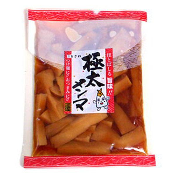 「極太」のメンマを甘辛い濃いめの味付けに仕上げました。一口ほおばればほとばしる旨みがお口の中に広がります。一度食べたら何回も食べたくなってしまう人気商品です。ラーメンに、おつまみにどうぞ。内容量：２８５ｇ【普通便】