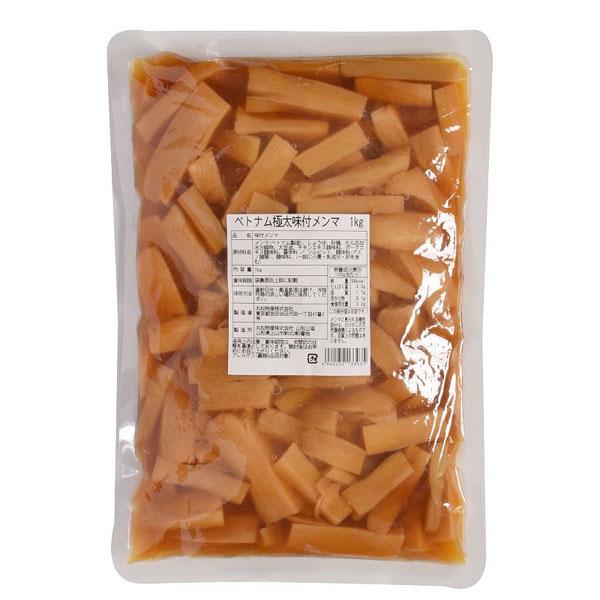 ベトナム産麻筍を使用した味付メンマ。極太タイプです。　内容量：１ｋｇ　【普通便】