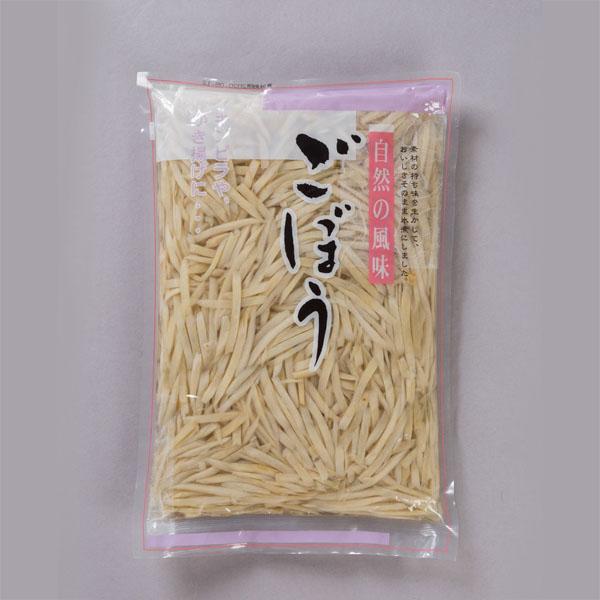 素材の持ち味を生かして、おいしさそのまま水煮にしました笹切ごぼうです。自然の風味できんぴらやかき揚げにご利用頂けます。内容量：１ｋｇ【普通便】
