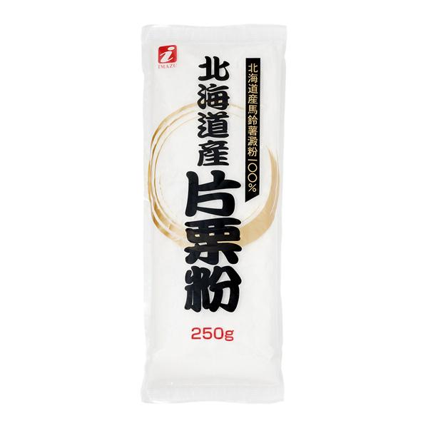 北海道産馬鈴薯澱粉１００％使用の片栗粉です。からあげ・あんかけ等のお料理にご利用下さい。内容量：２５０ｇ【普通便】