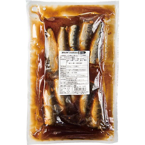 鮮度の良い国産マイワシを甘めの醤油たれでじっくり煮込みました。中まで味が染みていますが、身が煮締まっておらずふっくらとした食感です。また、内臓処理等の下ごしらえをしっかりと行うことで、生臭みの発生を抑えています。【内容量：３５０ｇ（１０個入...