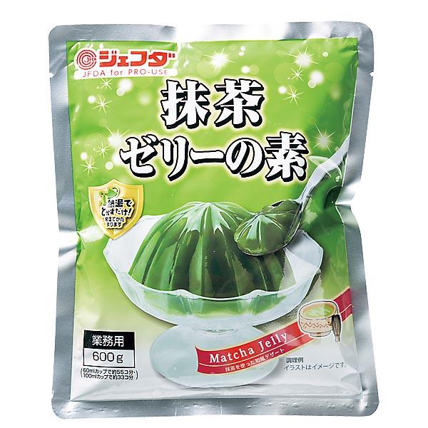 香り豊かな抹茶を使用した抹茶ゼリーの素です。とっても簡単！熱湯（９０℃以上）に溶かすだけでゼリーが作れます。海藻抽出物を使用しておりますので、冷蔵庫を使わなくても常温で固まります。ゼリーの素１袋で６０ｍｌカップ約５５個分のゼリーができあがり...
