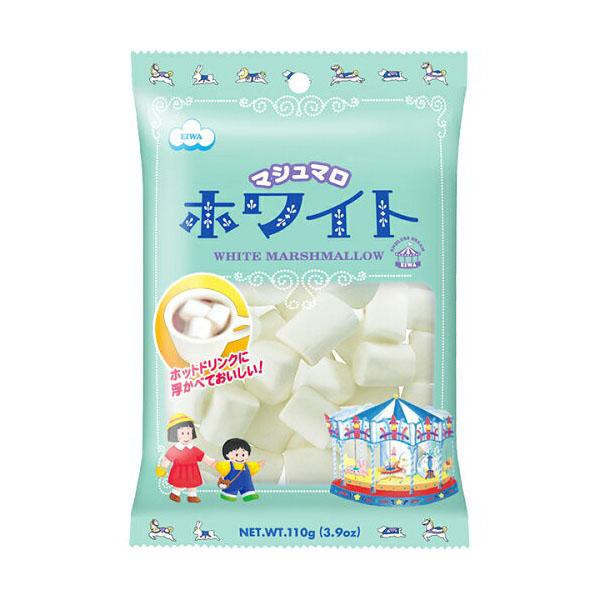 エイワの「ホワイトマシュマロ」は、選び抜かれた原料を使用し、風味豊かに仕上げました。お口に入れた時に広がるソフトなテイストは、正統派の美味しさ。そのままでも、もちろんお料理にもどうぞ。風味、歯ざわり、なんともいえないモッチリ感が自慢の逸品。...