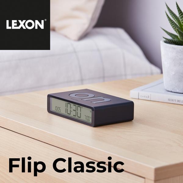 LEXON LCDアラーム時計 Flip Classic BLACK