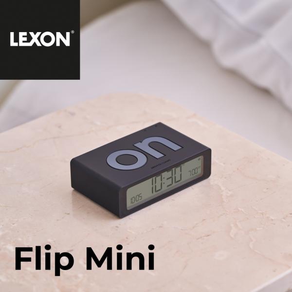 LEXON LCDアラーム時計 Flip Mini BLACK