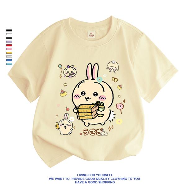 なんか小さくてかわいいやつ ちいかわ うさぎ ハチワレ女の子 Tシャツ お揃い ペア 半袖シャツ 服 tシャツ レディース カットソー ギフト ゆったり ルームウェア
