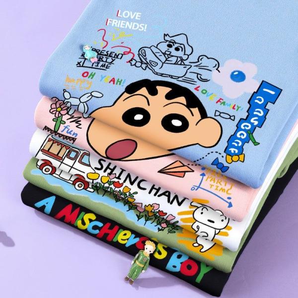 クレヨンしんちゃん Tシャツ ハーフパンツ 半ズボン 男女兼用 大人 子供 キッズ 子ども お揃い ペア 半袖シャツ 服 男の子 女の子 キッズ お揃い ペア シャツ 服
