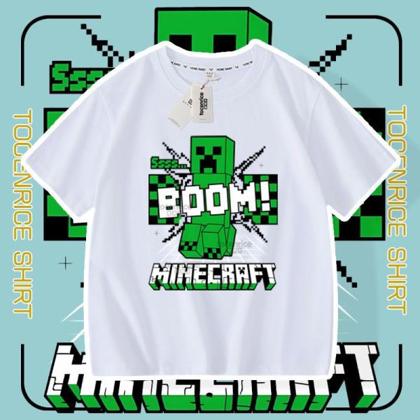 Minecraft マインクラフト 男の子 女の子 Tシャツ キッズ お揃い ペア 半袖シャツ 服 tシャツ 子ども服 小学生 カットソー ギフト ゆったり ルームウェア