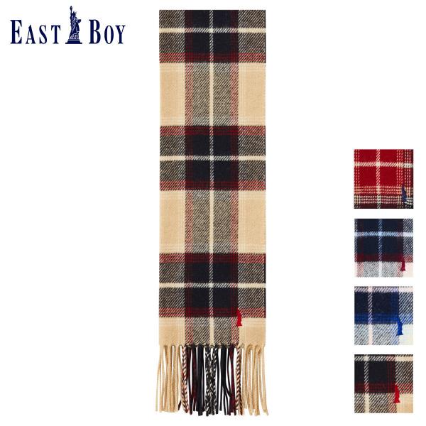 EASTBOY イーストボーイ マフラー チェック 日本製 ウール100