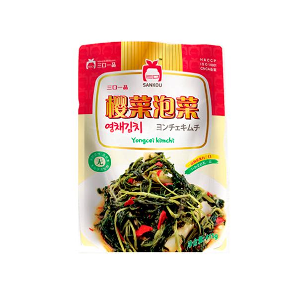 名称ヨンチェキムチ 原材料名ヨンチェ、姫韮、唐辛子、にんにく、リンゴエキス、砂糖、食塩 内容量415g 賞味期限別途記載 保存方法冷蔵（10℃以下）保存 原産国名中国 注意※パッケージデザインは予告なく変更になる場合がございますので、予めご...