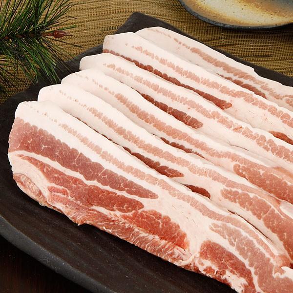 ◆[冷]生豚サムギョプサルスライス/豚バラ肉スライス/約1kg(厚さ1.5cm,カナダ産)