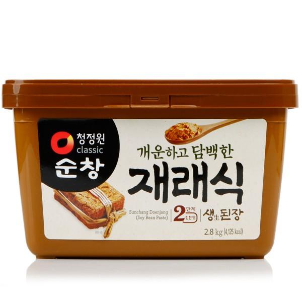 名称 スンチャンテンジャン（韓国味噌）食品類型 味噌類メーカー 清浄園(チョンジョンウォン)原産国名 韓国内容量 2.8kg主原料 大豆、小麦粉、食塩、味噌、酒精、大豆粉、だしベース、麹、調味料（アミノ酸等）（原材料の一部に大豆、小麦を含む...