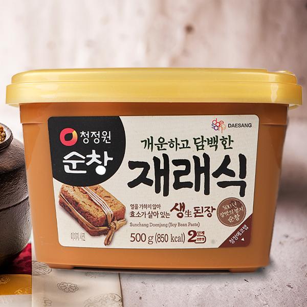 名称 スンチャンテンジャン（韓国味噌）食品類型 味噌類メーカー 清浄園(チョンジョンウォン)原産国名 韓国内容量 500g主原料 大豆、小麦粉、食塩、味噌、酒精、大豆粉、だしベース、麹、調味料（アミノ酸等）（原材料の一部に大豆、小麦を含む）...