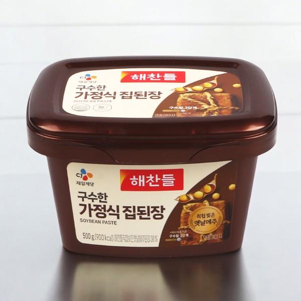 名称ヘチャンドルメジュ味噌（濃い味) 原材料名大豆、食塩、小麦粉、唐辛子種粉、酒精、種こうじ、脱脂大豆、精製水、調味料（アミノ酸など） 内容量500g賞味期限別途記載保存方法直射日光、高温多湿をさけて保存してください。原産国名韓国