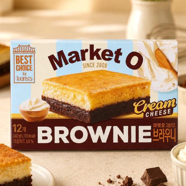 [Market O] リアルブラウニー クリームチーズ 240g｜濃厚チョコ×まろやかクリームチーズ 韓国お菓子