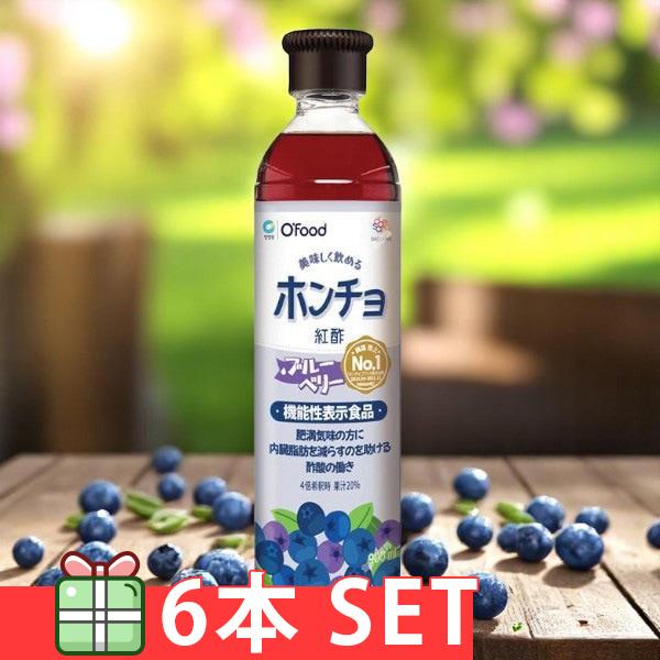 [清浄園]飲む紅酢(ホンチョ) ブルーベリー味 900ml×6本×850円 / チョンジョンウォン 飲むお酢 健康飲料 韓国飲み物 韓国食品