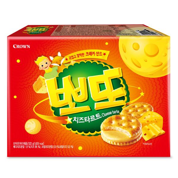CROWN [クラウン] ポット チーズタルト味 161g / 韓国お菓子 チーズ