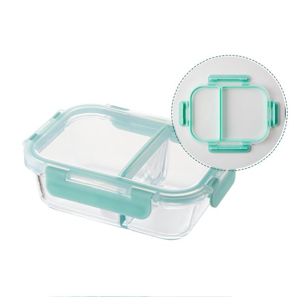 LocknLock]二つ仕切りガラス容器860ml/おかず入れ物 ロックアンド