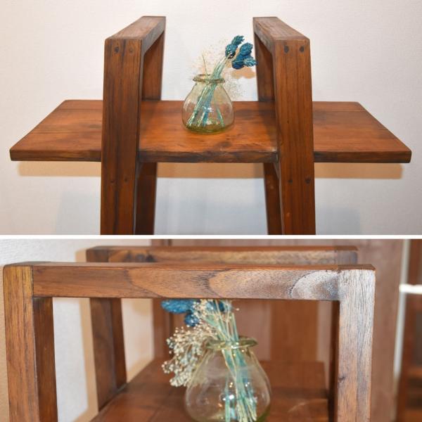 チーク４段シェルフ Kanmuryou