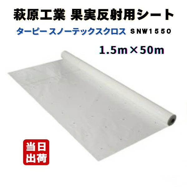 萩原工業 ターピー スノーテックスクロス 1.5m×50m SNW1550  果樹反射用 有孔 さくらんぼ リンゴ もも トマト 果樹園 フルーツ くだもの 農園
