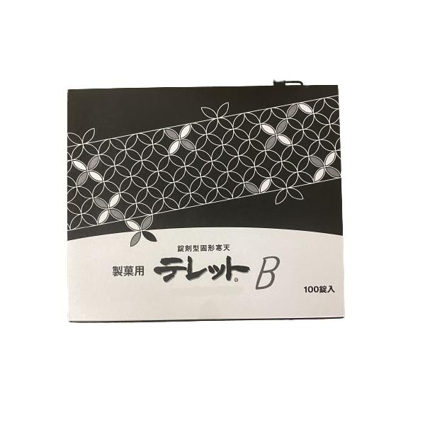 ●使いやすい錠剤タイプの寒天です。1錠＝6.7gと均一になっている為計量不要。又、裏ごしも不要です。テレット1錠で棒寒天2本分になります。使用する水の少量(250ml上)にテレットを6~7分浸してから使用。テレットBはソフトタイプです。ゼリ...
