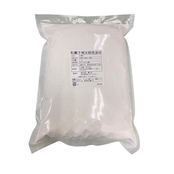 ●本葛粉を100%使用した商品です。本葛粉の中でも餅、団子類に適した物のみを厳選し作られています。葉離れやベタつきを改善、日持ち向上ややわらかい食感を保つためにご利用ください。●使用目安葉離れ、ベタつき改善　粉に対して0.5%を添加(粉10...