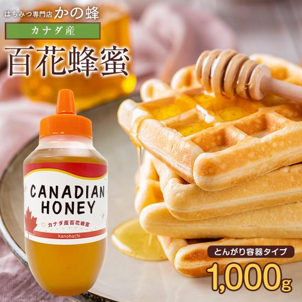 はちみつ 蜂蜜 ハチミツ カナダ産 百花蜂蜜 カナディアンハニー 1000g 1kg とんがりプラ容器 純粋はちみつ はちみつ専門店 かの蜂